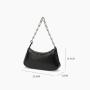 Ladies Fashion Pu Leather Women Handbags Custom Logo Hobo Bags Half Moon Shoulder Bag With Metal Chain