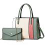 High Quality Carteras Para Mujer 2 Pcs Set Handbag Leather Crossbody Bag Vegan Leather Bag For Women