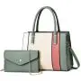 High Quality Carteras Para Mujer 2 Pcs Set Handbag Leather Crossbody Bag Vegan Leather Bag For Women