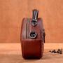 2021 Autumn And Winter Creative New Designer Luxury Women Fashion Small Round Bag Retro Genuine Leather Shoulder Bag Cross Body