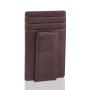 Luxury money clip card holder leather business credit card holder leather mens slim wallet with money clip