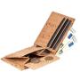 Original Wood Leather RFID Wallets Slim Short Brown Cork Coin Wallet Bifold Mens Cork Leather Wallet