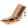 Original Wood Leather RFID Wallets Slim Short Brown Cork Coin Wallet Bifold Mens Cork Leather Wallet