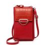 HR305 Vertical Women's Mobile Phone Storage Bag New Product One Shoulder Crossbody Bag PU Leather Multi Card Function Wallet