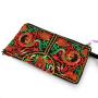 ZR778 Women's Clutch Bags Ethnic Style Embroidery Wallet Long Handbag Cloth Zipper Coins Wallet Purse Stylish Mobile Phone Bag