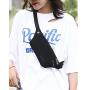 HR023 Newest Fashion Travel Waist Bag Buckle Woven Canvas Zipper Crossbody Bag Outdoor Climbing Waterproof Headset Storage Bag