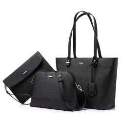 LOVEVOOK 2023 Brands Designer PU Leather Ladies Shoulder Hand bag 3 pcs Large Cute Women Tote Bags Luxury Purse and Handbags Set