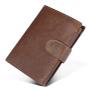 Large Capacity Wallet for Men Genuine Leather RFID Blocking Trifold Stylish Wallet With 2 ID Window Card Holder
