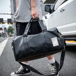 custom logo luxury large quality crossbody sport weekender overnight duffel pu leather gym duffle travel bags for men boy