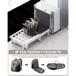 LOVEVOOK TSA Large Computer Laptop Backpack for Men17 inch Carry On Backpack Rucksack With USB Charger Port Travelling Backpacks