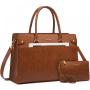 15.6 17 inch Large Laptop Tote Bag For Women Work Vintage Waterproof Leather Business Briefcase Office Computer Handbag Purse