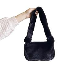 Fashion Style Single Strap Fur Shoulder Bag Women Ladies Colorful Winter Fluffy Handbags