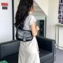 New Fashion Vintage Pu Leather Ladies Handbag Denim Blue Tote Bag Blue Lock Trim Shoulder Bag For Women