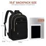 LOVEVOOK Waterproof Laptop Backpack College Travel Work Computer Daypack with USB Port Teacher Nurse Student laptop backpack