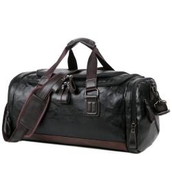 OEM1004 Men's Large PU Leather Bag Sports Travel Gym Handheld Bag Unisex Luggage Business Waterproof Work Preparation Bag