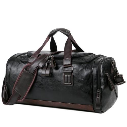 OEM1004 Men's Large PU Leather Bag Sports Travel Gym Handheld Bag Unisex Luggage Business Waterproof Work Preparation Bag