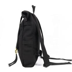 CHANGRONG Custom Black Recycle Canvas travel roll top backpack Bag