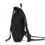 CHANGRONG Custom Black Recycle Canvas travel roll top backpack Bag