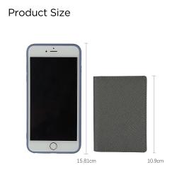 Wholesale leather sling bifold card holder saffiano pattern card holder rfid bifold card holder
