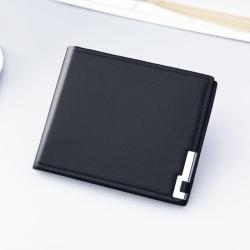ZR401 New Men's Short Wallet with Multiple Card Slots Thin Soft Leather Dollar Wallet Trendy Business Cheap Wallet