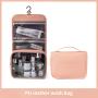 BSCI Factory Luxury Hanging Roll-up Makeup Bag Perfume Organizer Foldable Cosmetic Wash Kit Travel Toiletry Bag