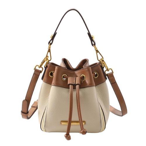 2024 Custom Genuine Leather The Drawstring Bucket Bag For Women Crossbody Purse