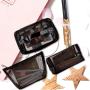 Custom Size Mesh Makeup Bag Travel Cosmetic Accessories Organizer Black Nylon Mesh Zipper Pouch