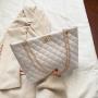 Women Tote Bag Large Capacity Ladies Bag Fashion Chain Ladies Hand Bags Handbags New Luxury Arrival Diamond Lattice for Women PU