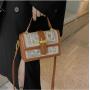 Letters Embroidery Handbags Woman Bags Luxury Pu Leather Shoulder Crossbody Bag Cross Section Square Fashion Women Bags JY221002