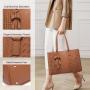 LOVEVOOK 15.6 Inch Waterproof PU Leather Computer Bags Ladies Large Business Office Work Bag Briefcase Laptop Tote Bag for Women
