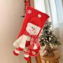 ZR514 Wholesale Christmas Decoration Lovely Old Man Snowman Candy Gift Socks Children Knit Christmas Stocking Socks Present