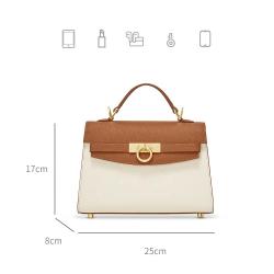 Custom Label New Trendy Contrast Color Womens Handbags Wholesale Pu Leather Flap Handbags Fashion Design Vgean Ladies Hand Bags