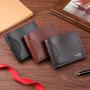 Men Horizontal Wallet Money Clip Card Holder Multifunctional Soft Leather Wallet Multi Card Position Large Capacity Men's Wallet
