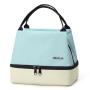 ZWY048 New Portable Handheld Double Layer Insulated Lunch Bag Work School Travel Oxford Handbag Outdoor waterproof storage bag