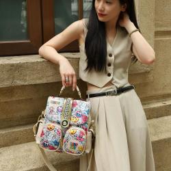 hot selling printing handbag for ladies luxury large capacity female designer backpack for girls quality shoulder bag factory 28