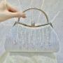 New design ladies dress bag satin wedding bags women's bag custom evening clutch handbag rhinestone tassels handbags