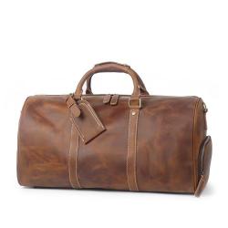 XL309 Genuine Leather Durable Duffle Bag Casual Large Capacity Travel Bag Lightweight Anti Water Handbag Customized Logo
