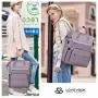 LOVEVOOK 2024 designer custom logo girls backpack with USB port travel  school 15.6 in laptop bag womens work business backpacks