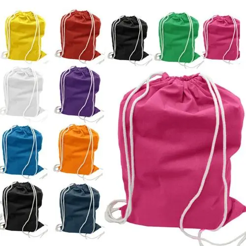 Gelory 2024 Multi-purpose wholesale Cotton Drawstring Bag Custom Logo Print Food Packing Christmas Gift Bag