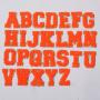 Stock Hot Pink with Glitter English Letter A-Z Iron On Adhesive Repair Alphabet Sewing Appliques Clothing Chenille Patch