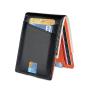 Slim PU Leather Front Pocket Minimalist Wallet RFID Money Clip Wallet