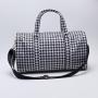 Keymay Custom Large waterproof Houndstooth Black Pink Gym Tote Bag Weekender Overnight Bags Duffle Bags for Men