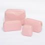 RTS Stock 18 Colors Nylon Waterproof Personalized Embroidery Chenille Patches Women Lady Travel Makeup Pouch Small Cosmetic Bags