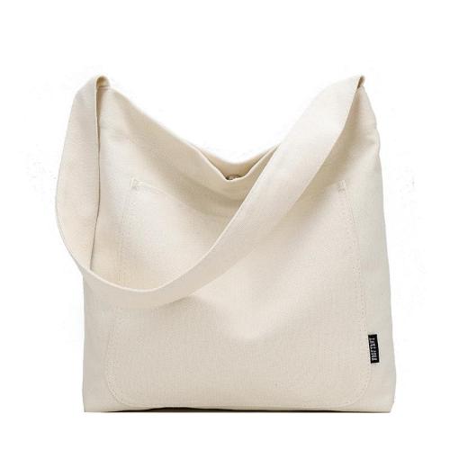 Gelory Japanese Large-Capacity Shopping Bag Eco-friendly Solid Color Custom Logo Single Shoulder Diagonal Canvas Bag Women