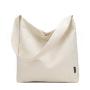 Gelory Japanese Large-Capacity Shopping Bag Eco-friendly Solid Color Custom Logo Single Shoulder Diagonal Canvas Bag Women