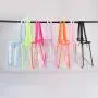Fashion Large Size Multi Usage Candy Colors  PVC Transparent Blank Tote Bag Women Weekender Shopping Clear Tote Bag