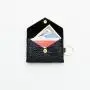 customised id card holder id clutch pocket credit card wallet envelope shape leather key chain card holder