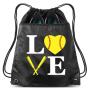 Gelory Promotional Custom Logo Eco Friendly Water Resistant Polyester Gym Drawstring Backpack Bag