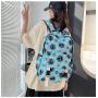 HR353 Graffiti Trend College Students Outdoor Bag Nylon Travel Computer Couple Casual Backpack Waterproof Neutral Backpack