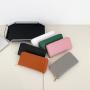 HR542 Women's Wallet With Long Zipper PU Leather Weaving Money Clip Card Holders Wallets for Man Phone Storage Handheld Bag